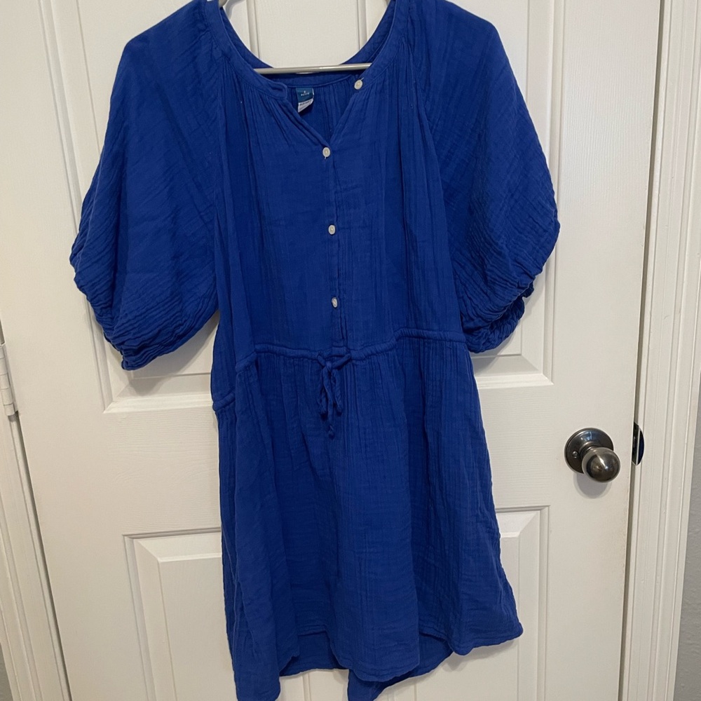Royal Blue Linen Dress